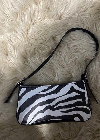 Zebra Desenli Deri Kadın Çanta