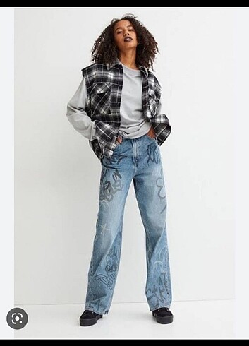 xs Beden mavi Renk Baggy jean
