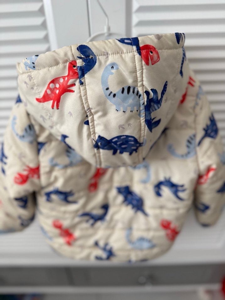 Kapüşonlu Fermuarlı Desenli Erkek Çocuk Mont - Görsel 2