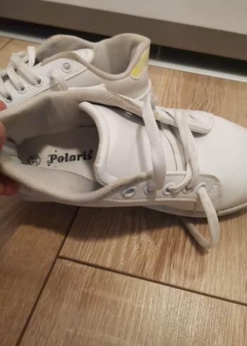 Uniseks Beyaz Bağcıklı çocuk Spor Ayakkabı - Görsel 2