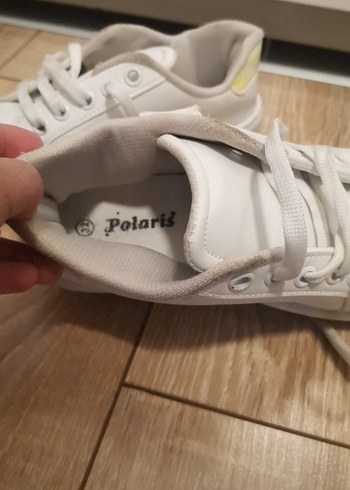 Uniseks Beyaz Bağcıklı çocuk Spor Ayakkabı - Görsel 3