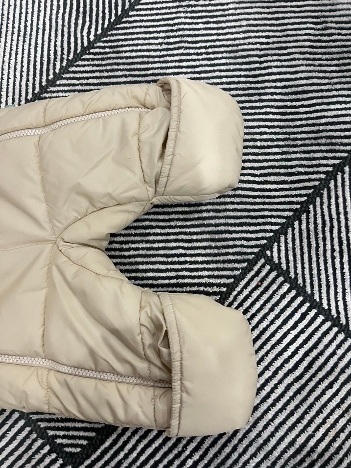 Bebek Kız Kapüşonlu Beyaz Kar Tulumu - Görsel 4