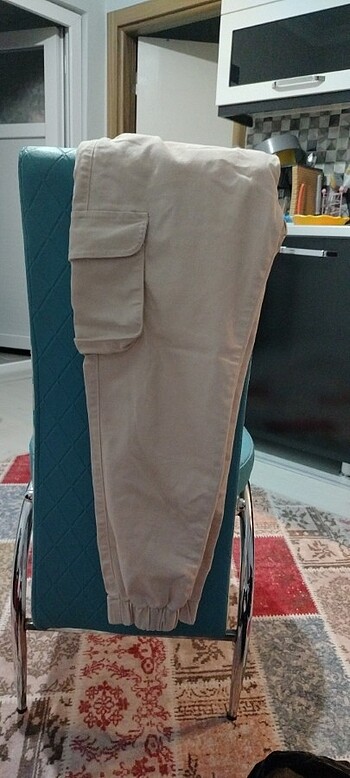 Keten kargo cep pantolon