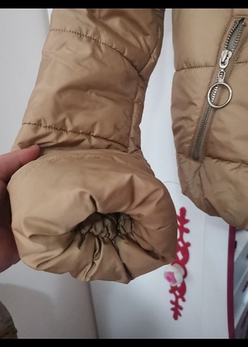 Kahverengi Kemerli Kısa Kadın Kışlık Mont - Görsel 5