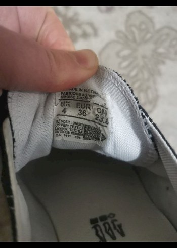 Kadın Siyah Beyaz Bağcıklı Spor Ayakkabı - Görsel 5