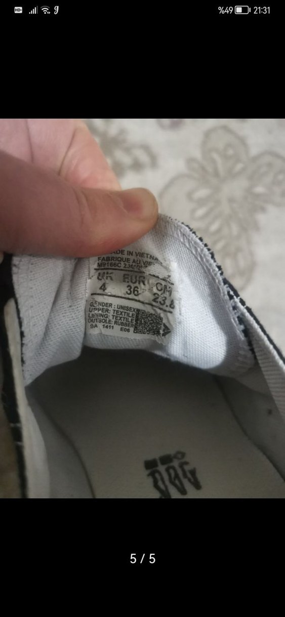 Kadın Siyah Beyaz Bağcıklı Spor Ayakkabı - Görsel 5