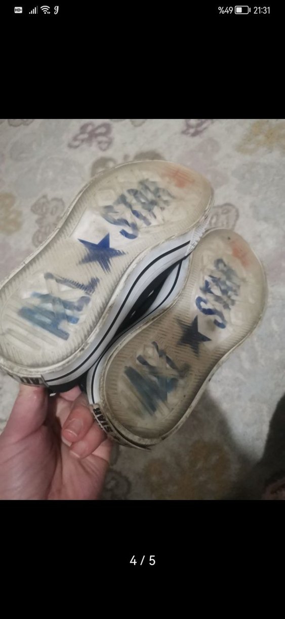 Kadın Siyah Beyaz Bağcıklı Spor Ayakkabı - Görsel 4