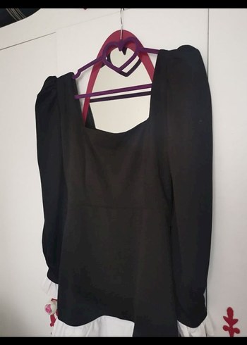 Siyah Fırfırlı Uzun Kollu Gotik Midi Elbise - Görsel 2