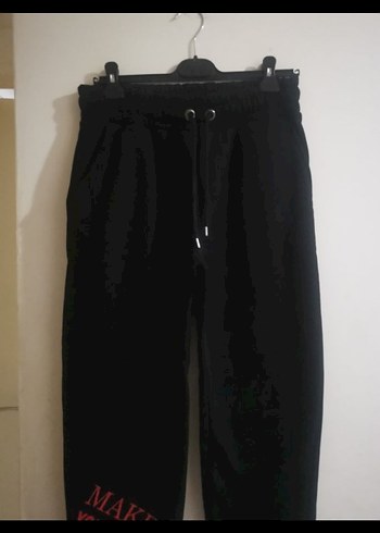 Siyah Rahat Kesim Kadın Eşofman Altı - Görsel 4