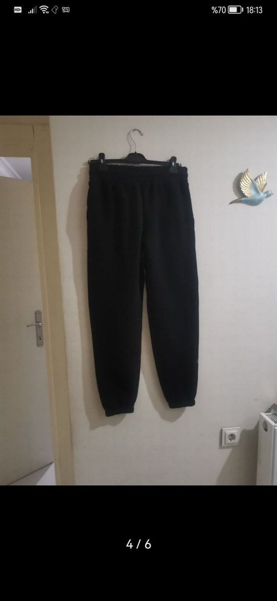 Siyah Rahat Kesim Kadın Eşofman Altı - Görsel 2