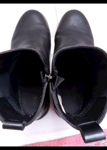 Tokalı Siyah Deri  çocuk Botu - Görsel 4