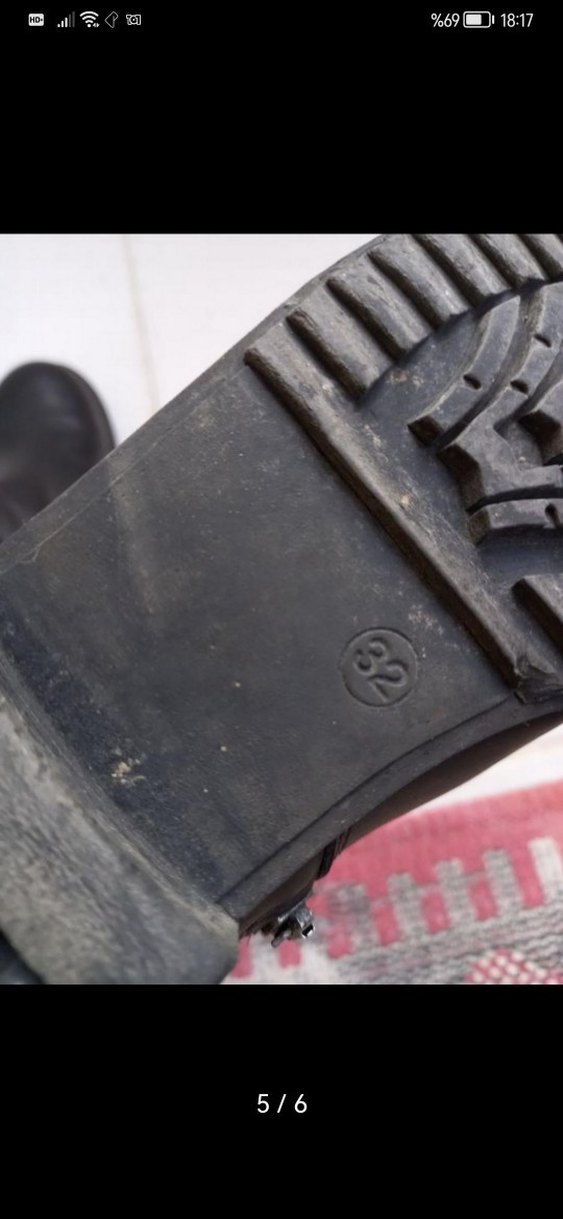 Tokalı Siyah Deri  çocuk Botu - Görsel 5