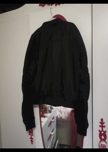 Siyah Fermuarlı Yüksek Yakalı Kadın Ceket - Görsel 4