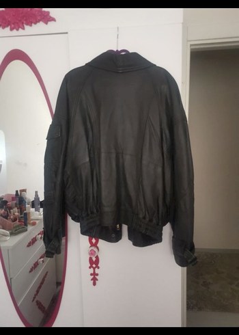 Siyah Deri Kadın Mont  Salaş - Görsel 6