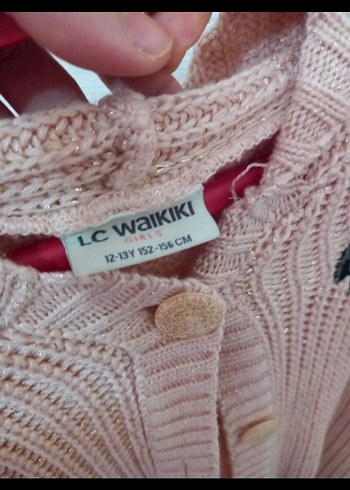 Kızlar için Nakışlı Pembe Örgü Hırka - Görsel 4