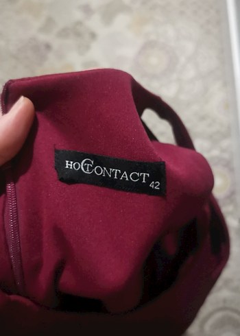 Bordo Drapeli Uzun Kolsuz Kadın Elbise - Görsel 5