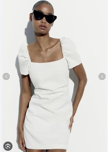 Zara Mini Keten Elbise