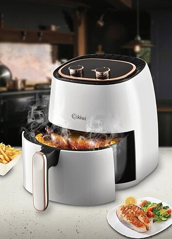 Diğer Air friyer 5 litre yağsız fritoz beyaz