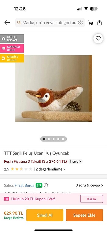  Kedi oyuncağı hareket eden kuş