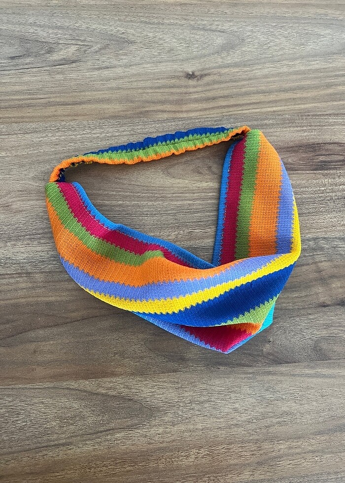 Arkası lastikli saç bandana - Görsel 2