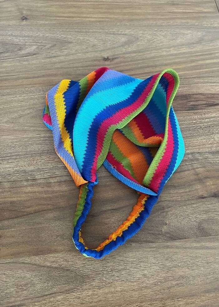 Arkası lastikli saç bandana - Görsel 3