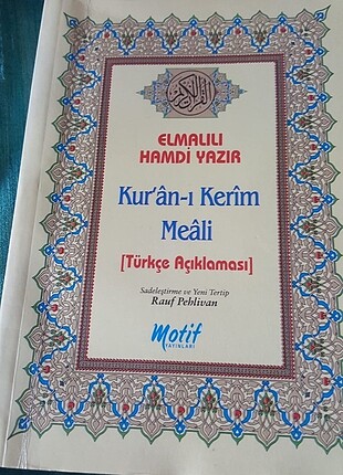 Kur'an i Kerim Meali Elmali Hamdi Yazir