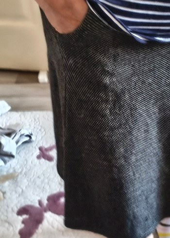 Gri kase Midi Etek - Görsel 3