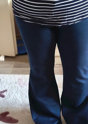 Mavi Çizgili Baskılı  Tişört - Görsel 2