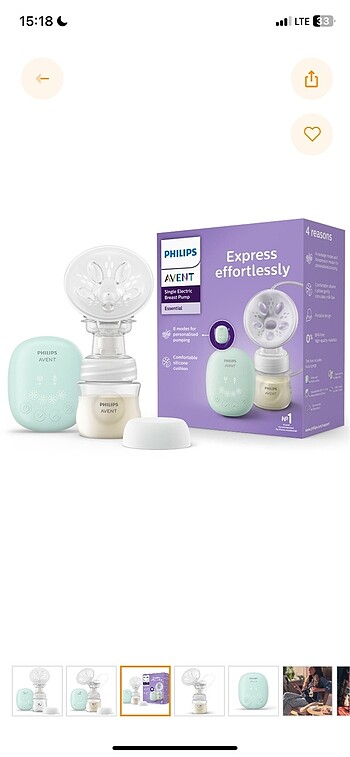 Philips Avent Essential Tekli Elektrikli Gögüs Pompasi