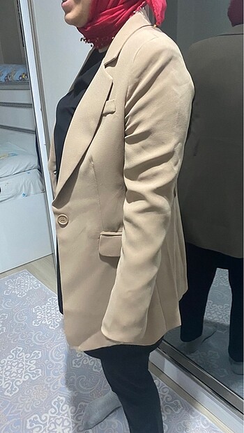 40 Beden Camel-bej blazer ceket