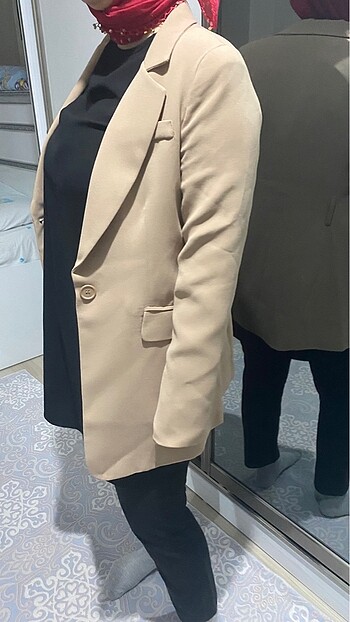 40 Beden camel Renk Camel-bej blazer ceket