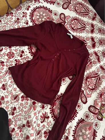 m Beden bordo Renk Addax bluz