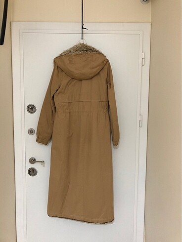 Uzun kanvas mont - Görsel 5