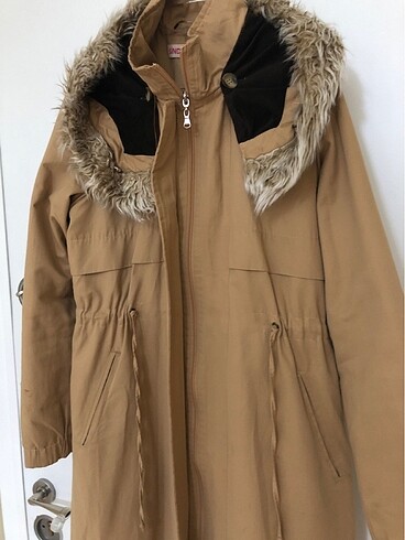 Uzun kanvas mont - Görsel 6