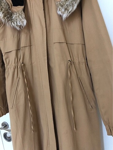 Uzun kanvas mont - Görsel 3