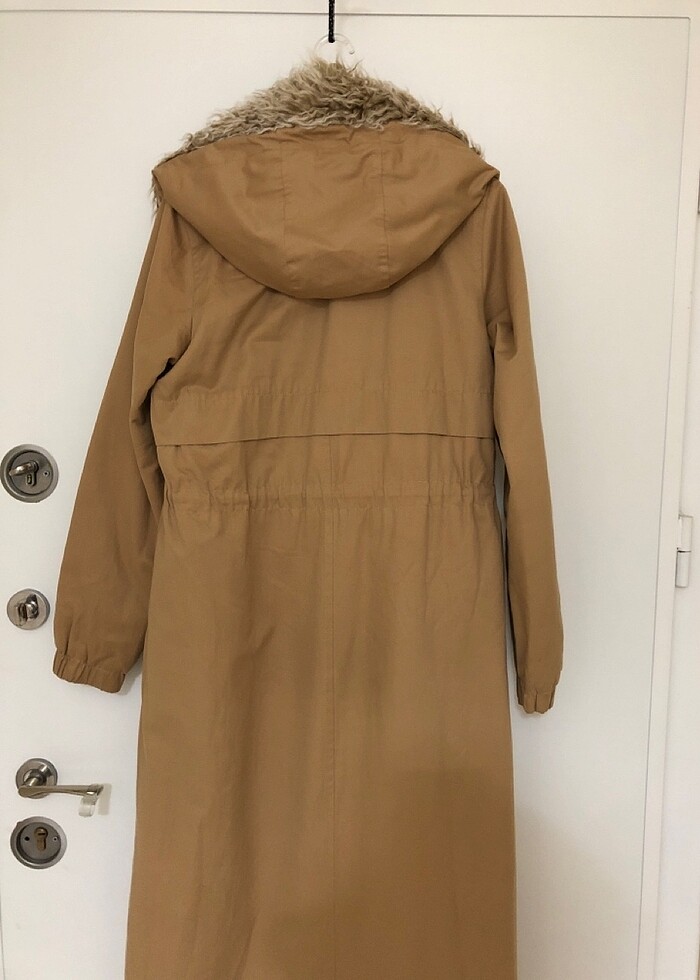 Uzun kanvas mont - Görsel 4