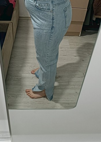 Diğer Mavi Pastel Midi Denim Kadın Kot Pantolon