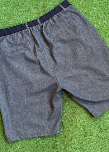 Düğmeli Gri Erkek Midi Denim Şort - Görsel 3