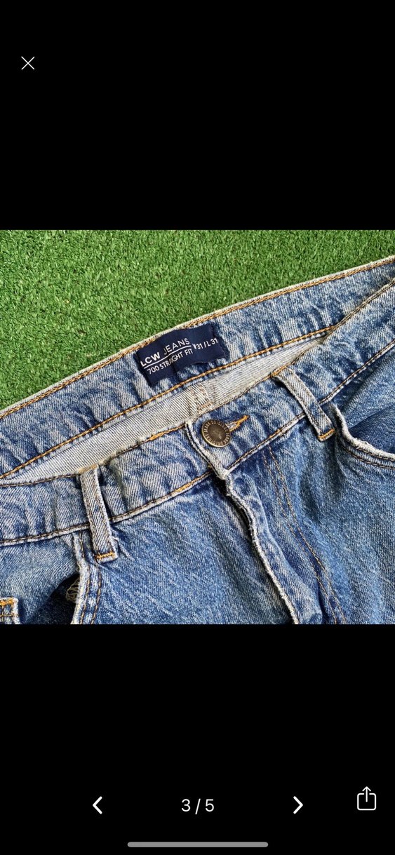 Gri Denim Regular Fit Midi Jean - Görsel 2