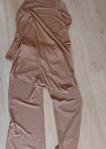 s Beden sütlü kahve pantolonlu tunik