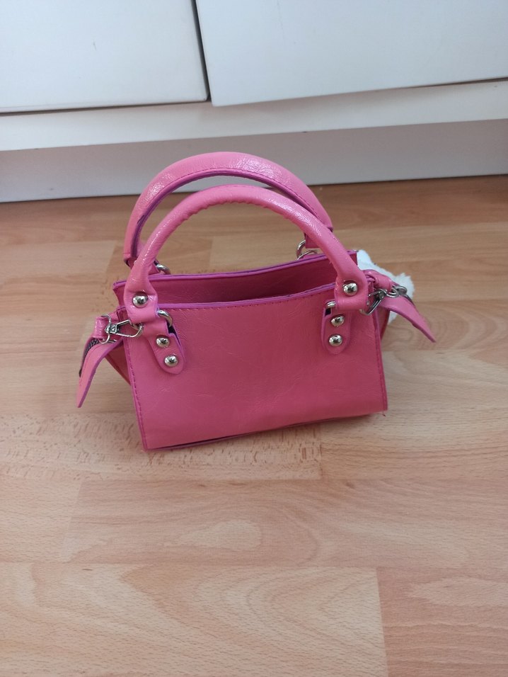 Pembe küçük mini el çantası - Görsel 2