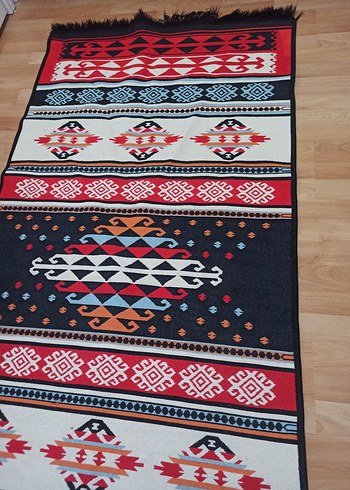 Etnik Desenli Çok Renkli Halı kilim - Görsel 3
