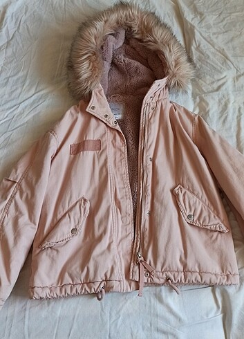 Bershka pembe parka mont