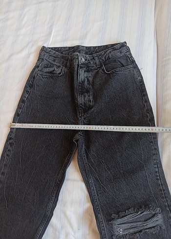 hello kitty Payet Detaylı Siyah Salaş Kot Pantolon - Görsel 6