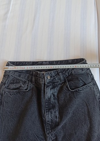 hello kitty Payet Detaylı Siyah Salaş Kot Pantolon - Görsel 5