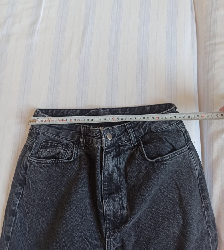 hello kitty Payet Detaylı Siyah Salaş Kot Pantolon - Görsel 5