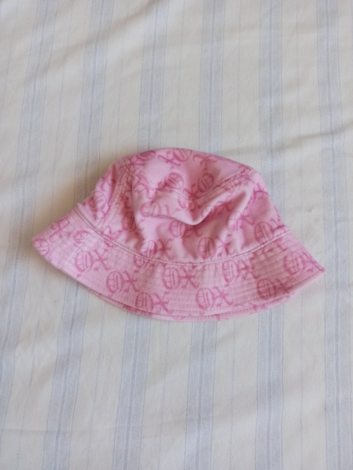 h&m bucket balıkçı Düğmeli Pembe Çocuk Kova Şapka - Görsel 3