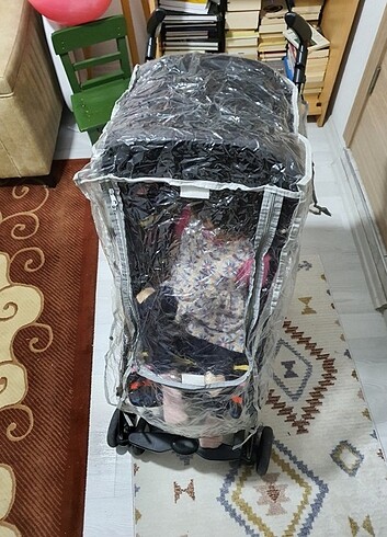 Diğer Beden beyaz Renk Universal Bebek Arabası Yağmurluğu
