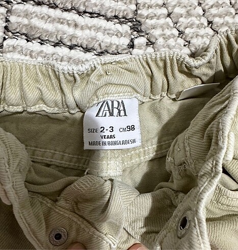 24-36 Ay Beden Zara 2-3 yaş pantolon