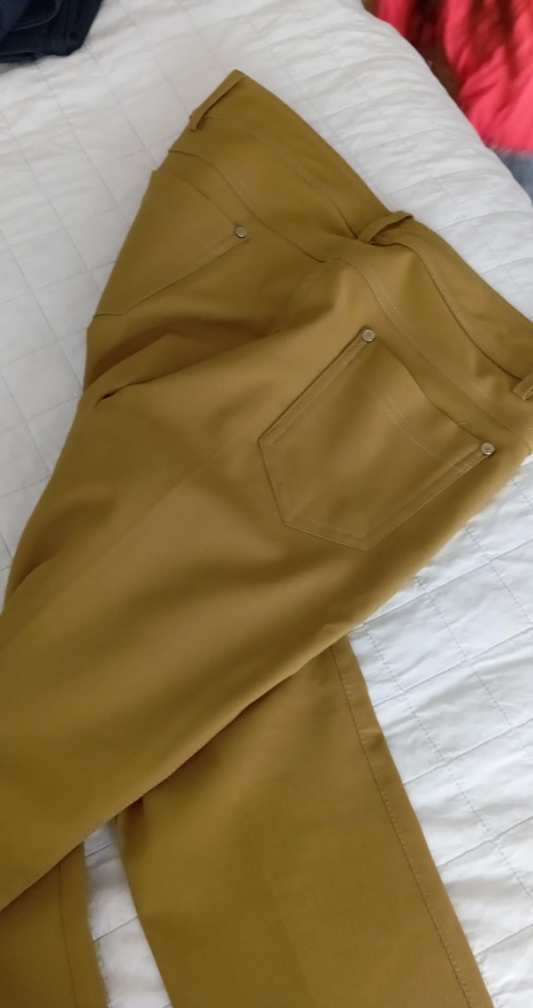 Düğmeli Kahverengi Kadın Kumaş Pantolon - Görsel 3